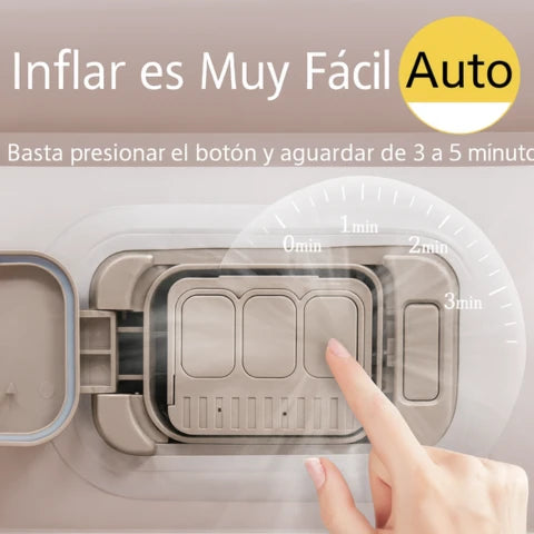 COMBO colchón inflable 2 plazas + 2 almohadas + inflador